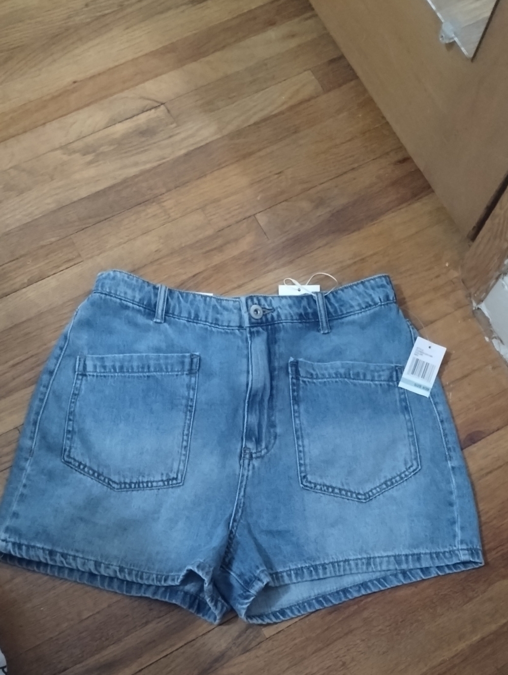 Kensie Light Blue Denim High-Waist Jean Shorts